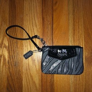 Coach Zebra Print Wristlet